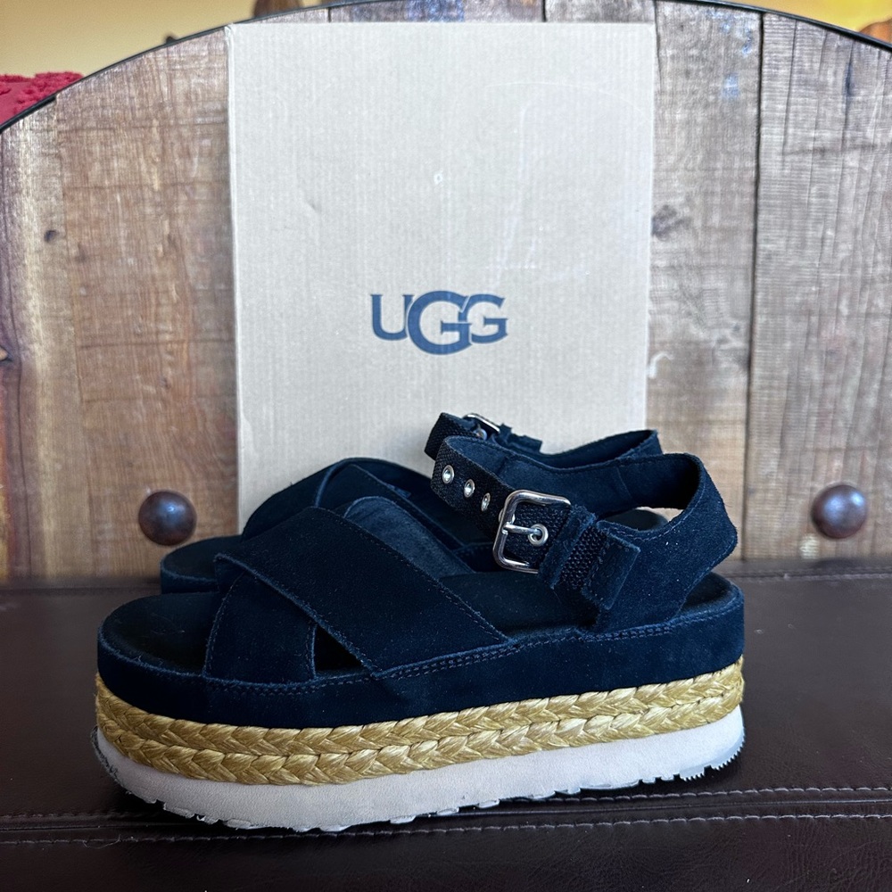 UGG Aubrey Ankle Sandal in Black